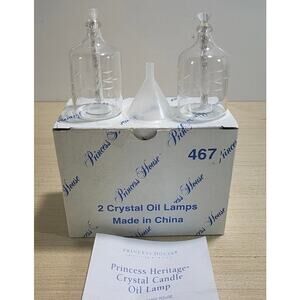 Princess House Heritage Mini Candle Oil Lamp (Set of 2)